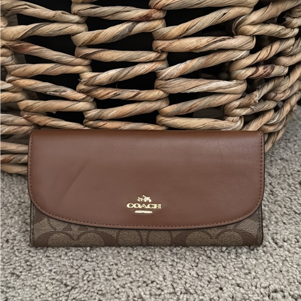 Coach Tan and Brown Women's Wallet